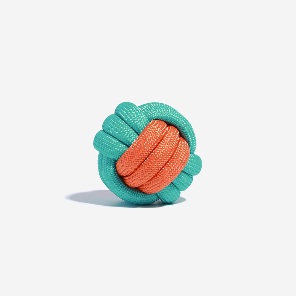 Knots Ball Throwing Dog Toy - Color Clash - Holidayae
