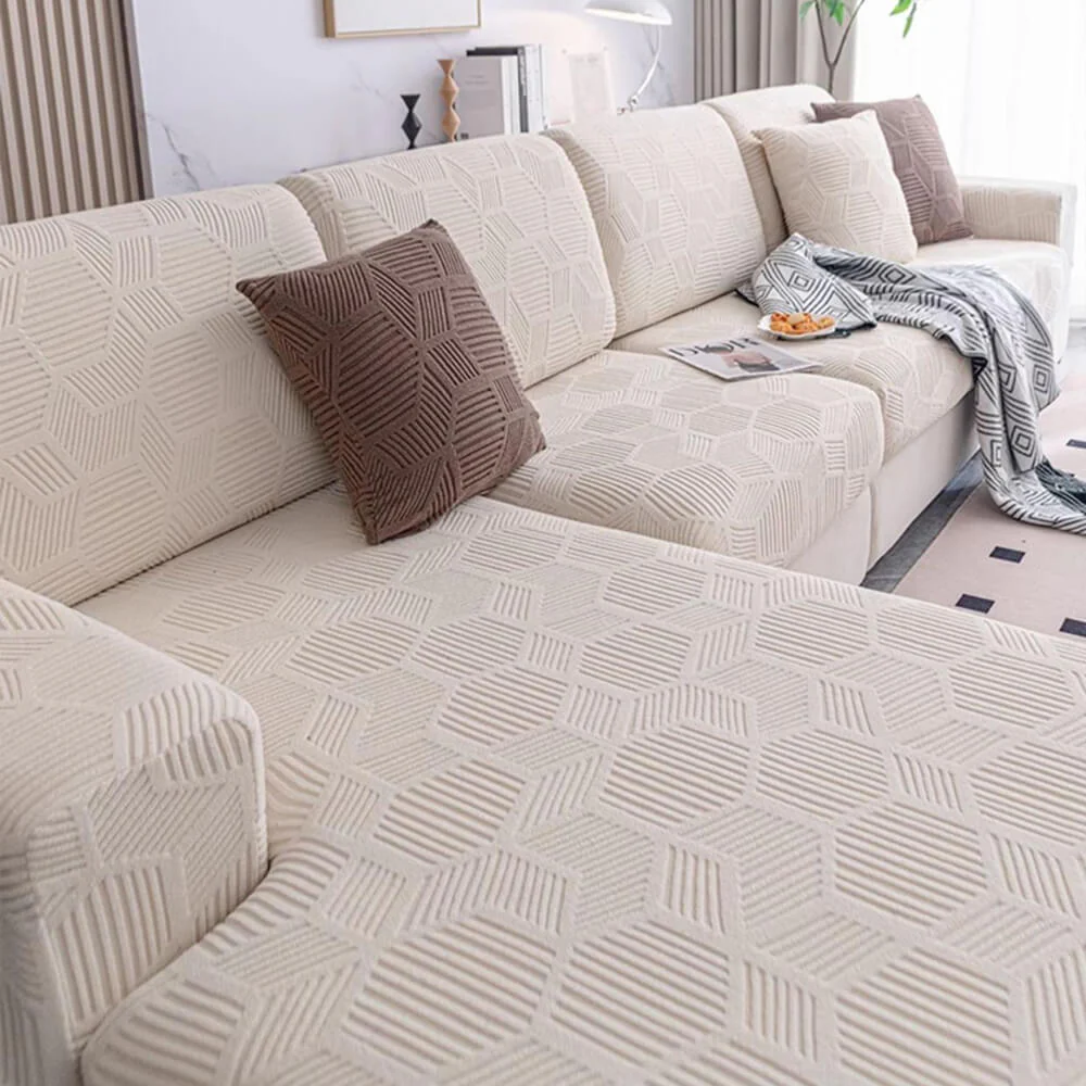 Honeycomb Pattern Water-resistant Stretch Full-Cover Magic Couch Cover - Holidayae