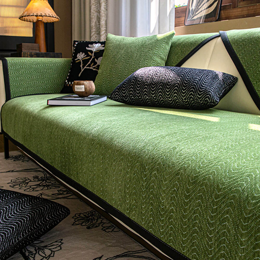 Chenille Anti-Slip Cat-Scratch Resistant Wavy Texture Premium Couch Cover - Holidayae