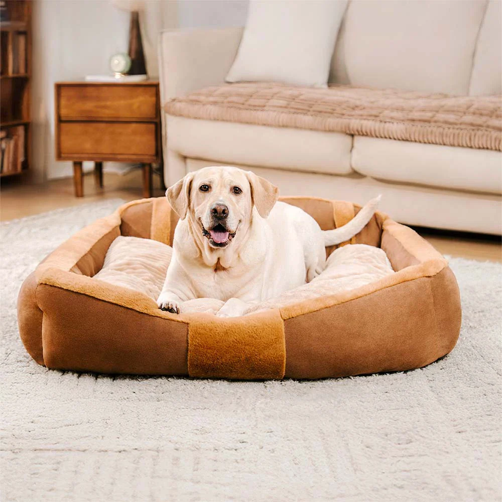 Vintage Large Cozy Calming Sofa Dog Bed - Holidayae
