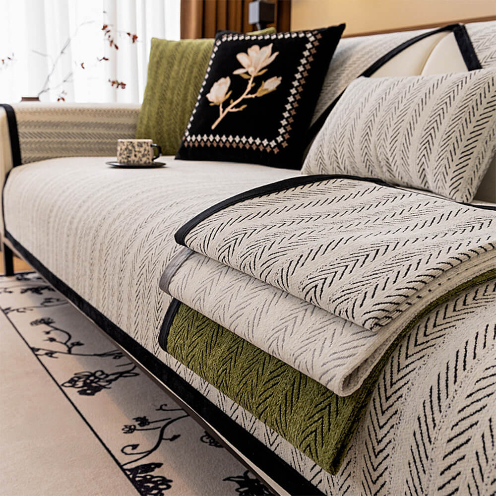 Modern Chenille Fabric Furniture Protection Anti-Scratch Non-Slip Couch Cover - Holidayae