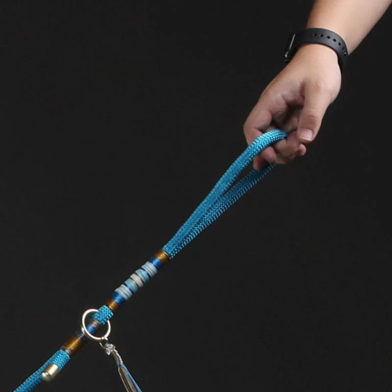 Hand-knitted Braided Rope Cool Dog Accessories Training Leash - Holidayae