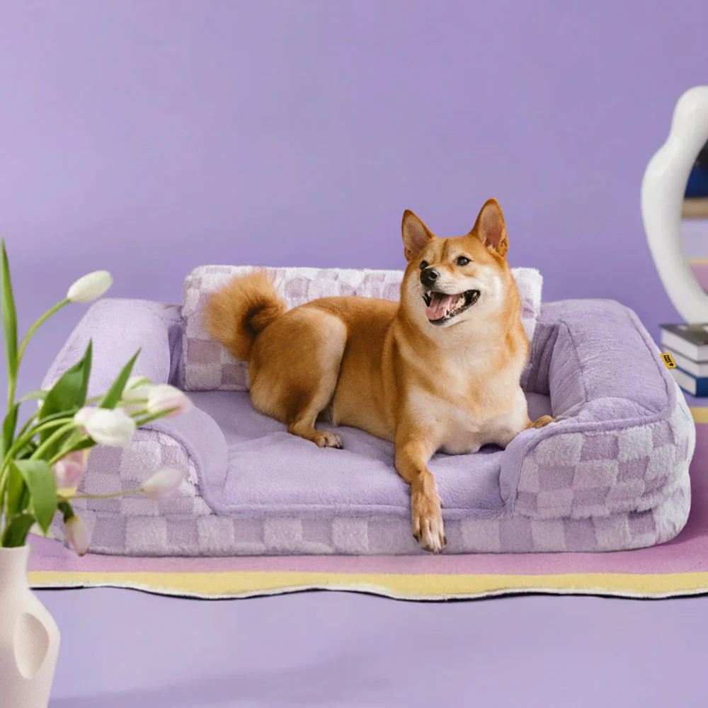 Checkered Fluffy Warm Washable Orthopedic Dog Bolster Bed  C CloudNooki - Holidayae