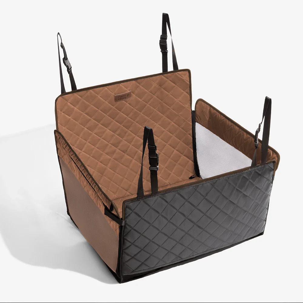 Premium Faux Leather Water-repellent Hammock Dog Car Seat Cover - RideProtector - Holidayae