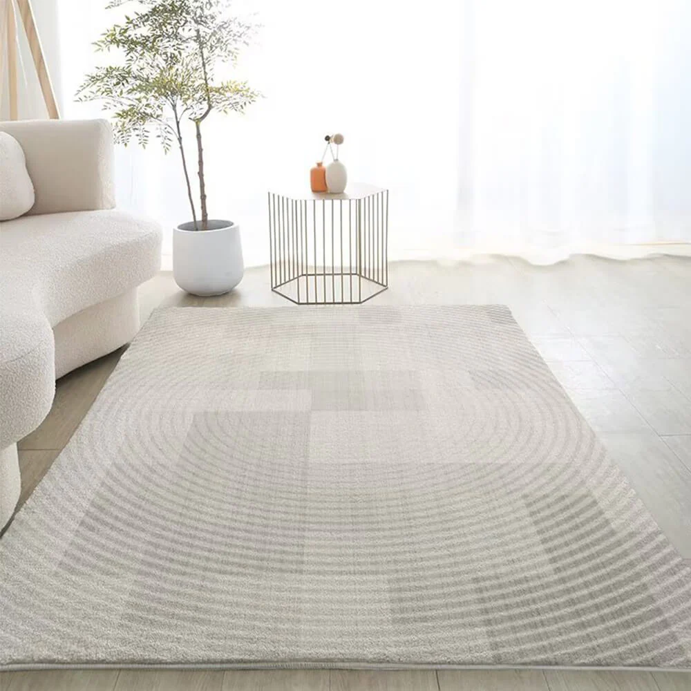 Plaid Simple Modern Style Faux Cashmere Home Rug - Holidayae