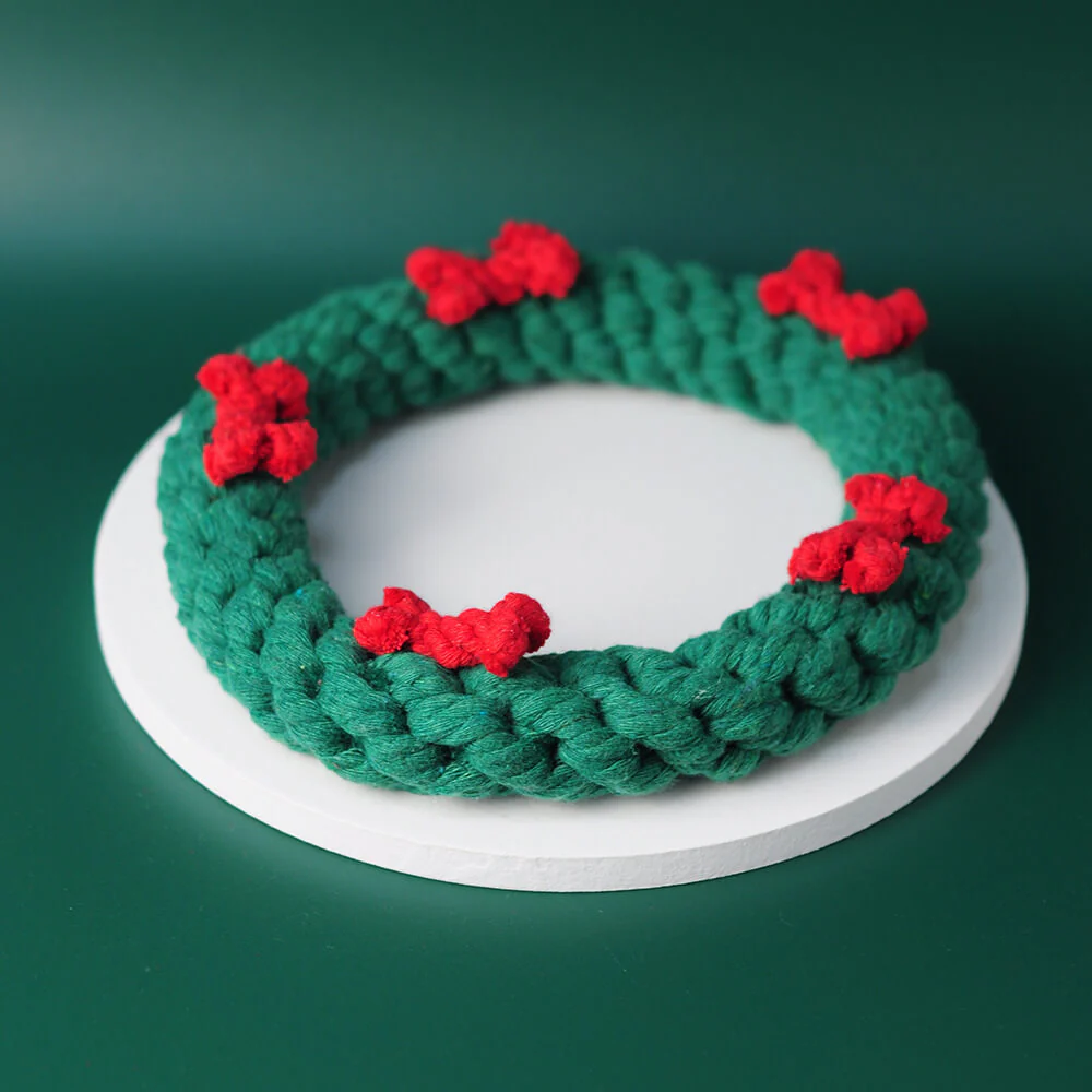 Christmas Cotton Rope Toy Chew Resistant Luxury Dog Gifts Teething Toys - Holidayae