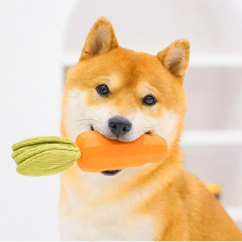 Carrot Squeaky Toy Durable Dog Chew Toy - Holidayae