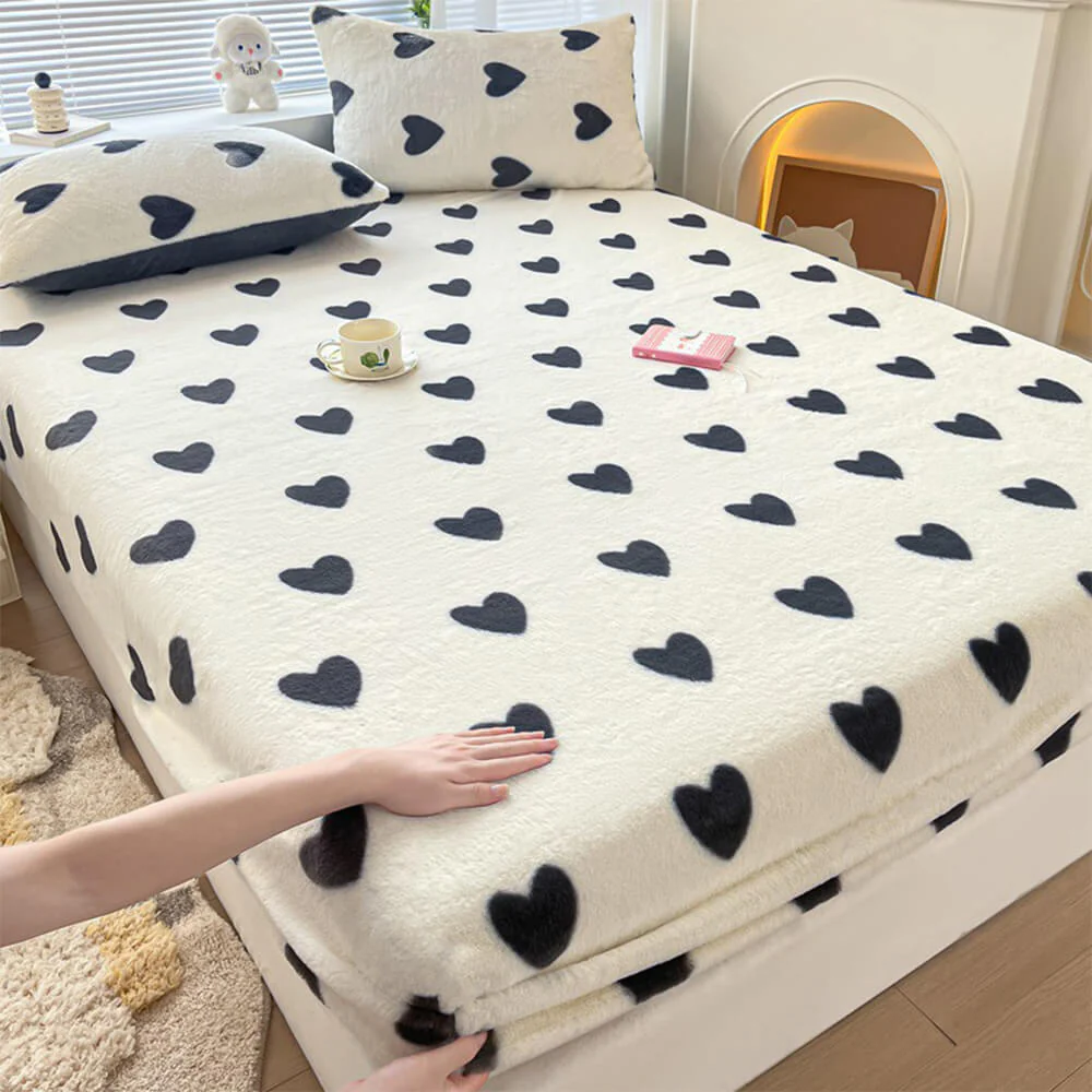 Static-Free Creamy Stretchable Fitted Sheet Mattress Cover - Holidayae