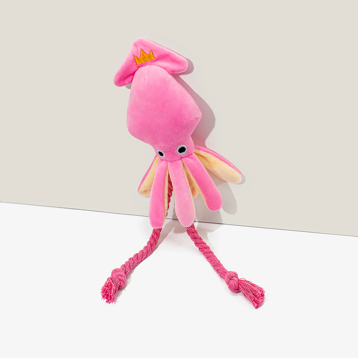 Pink Squid Squeaky Plush Dog Toy - Holidayae