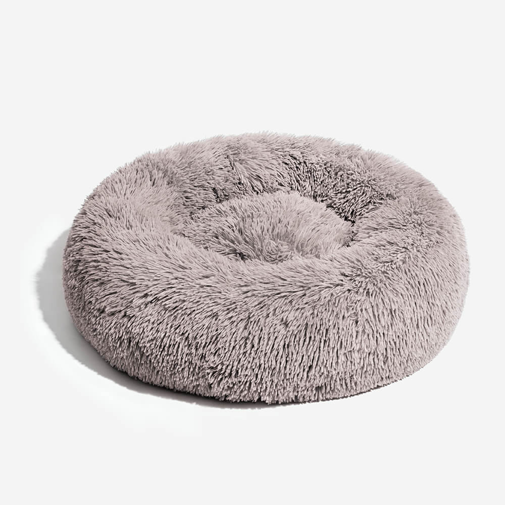 Fuzzy Round Fluffy Dog Bed - Holidayae