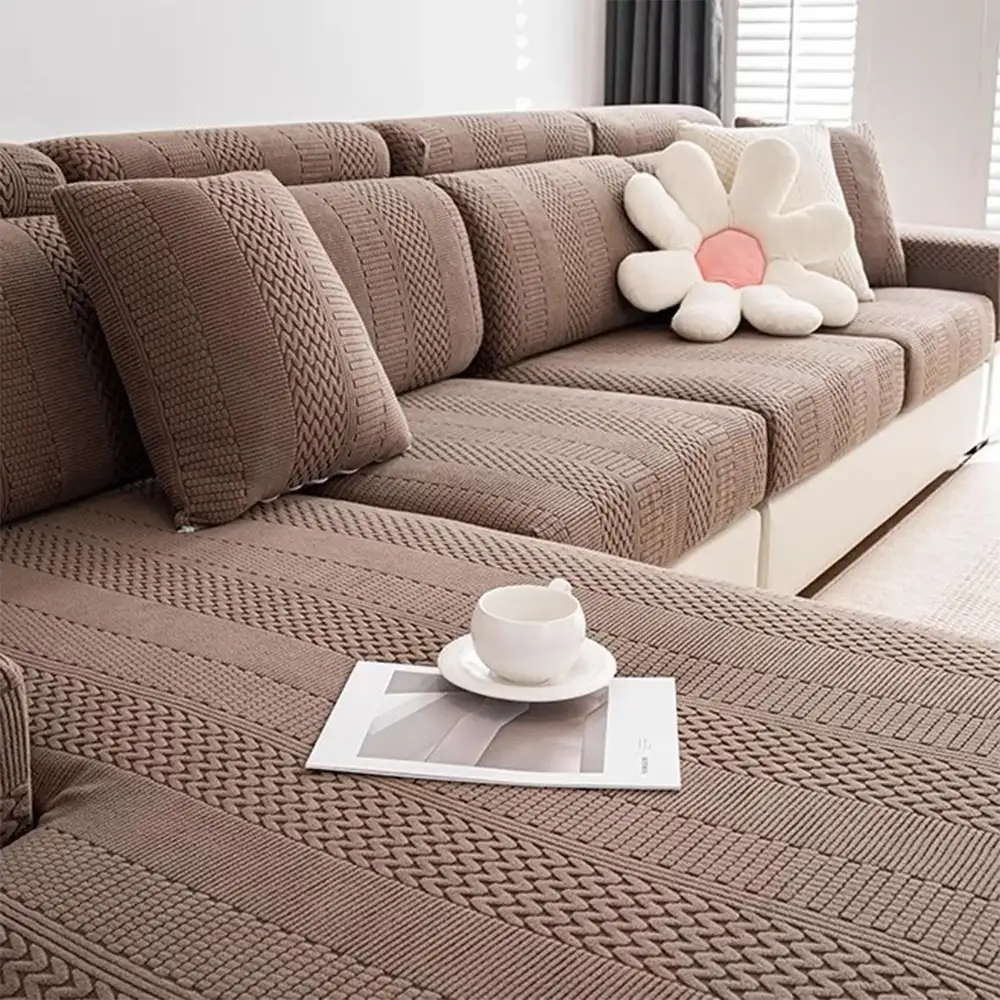 Polar Fleece Soft Antistatic Protection Sofa Stretch Full Wrap Couch Cover - Holidayae
