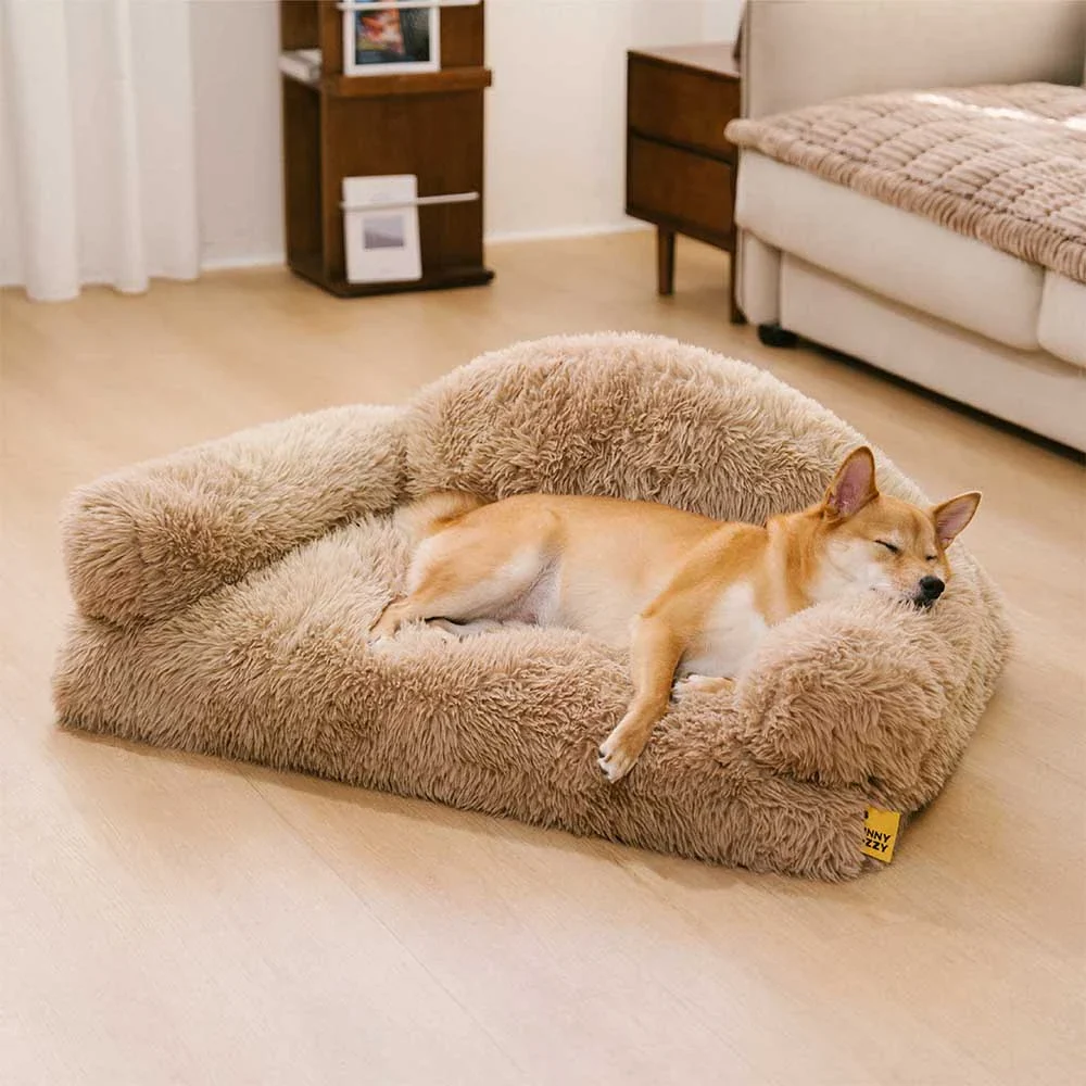 Plush Warm Removable Sponge Orthopedic Dog Sofa Bed - FluffyHaven - Holidayae