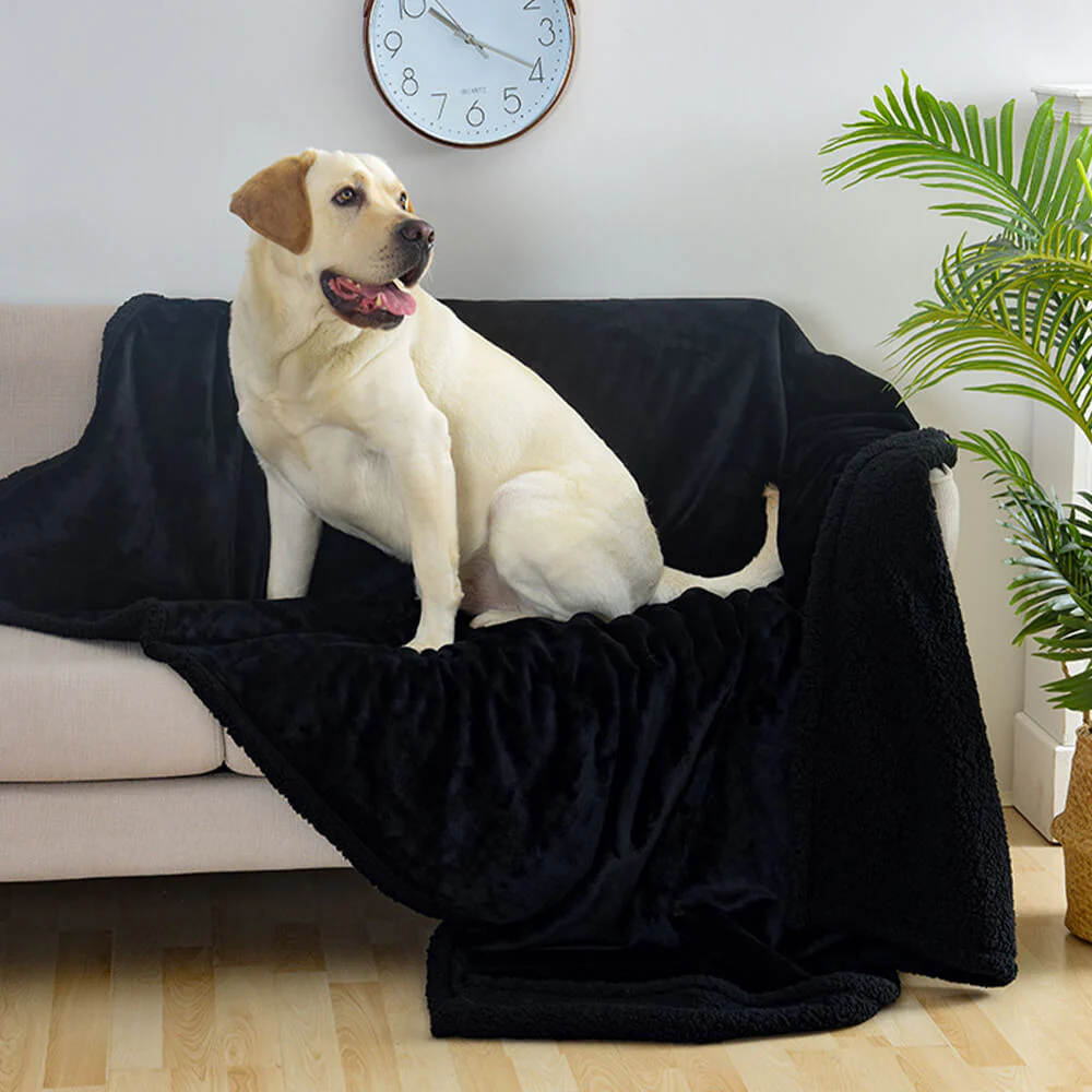 Waterproof Flannel Sherpa Fleece Thickened Dog Blanket - Holidayae