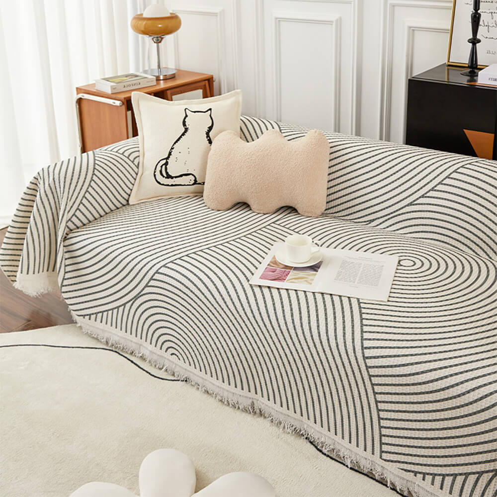 Geometric Pattern Multi-Color Sofa Cover - Modern Design for a Stylish Home - Holidayae