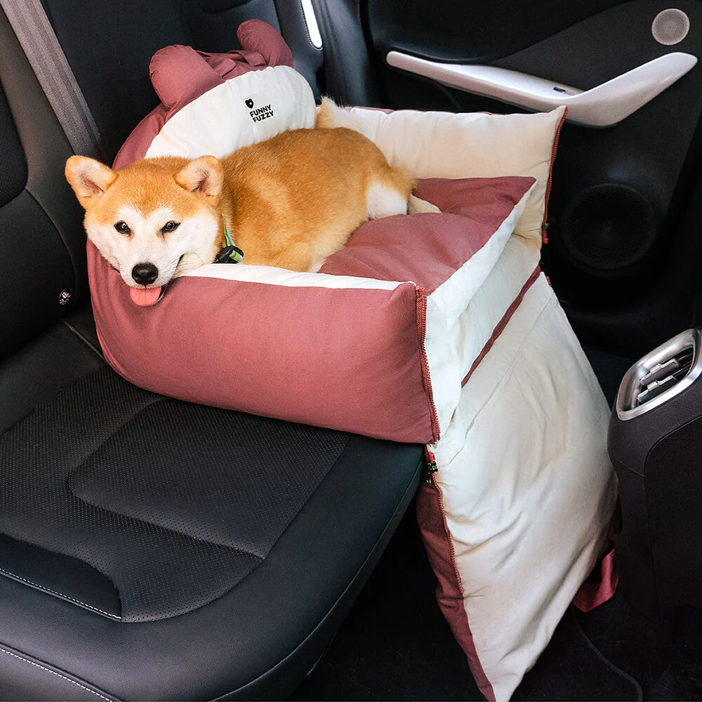 Bear Ears Pet Car Safety Bed Dog Car Seat Bed - Holidayae