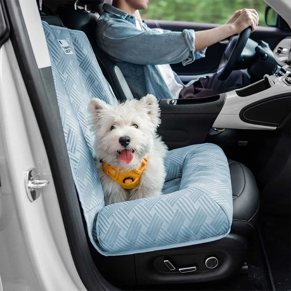 Cooling Travel Bolster Safety Back Seat Large Dog Car Seat Bed - Chill Rover - Holidayae