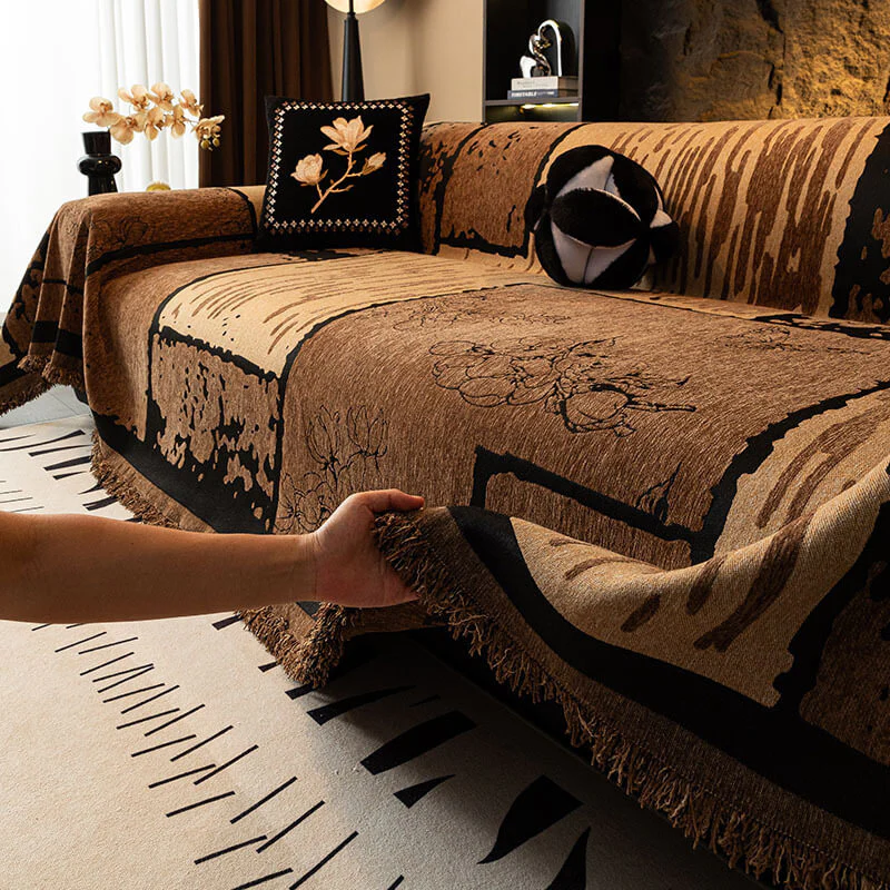 Vintage Chenille Anti-Scratch Sofa Protector Throw Couch Cover - Holidayae