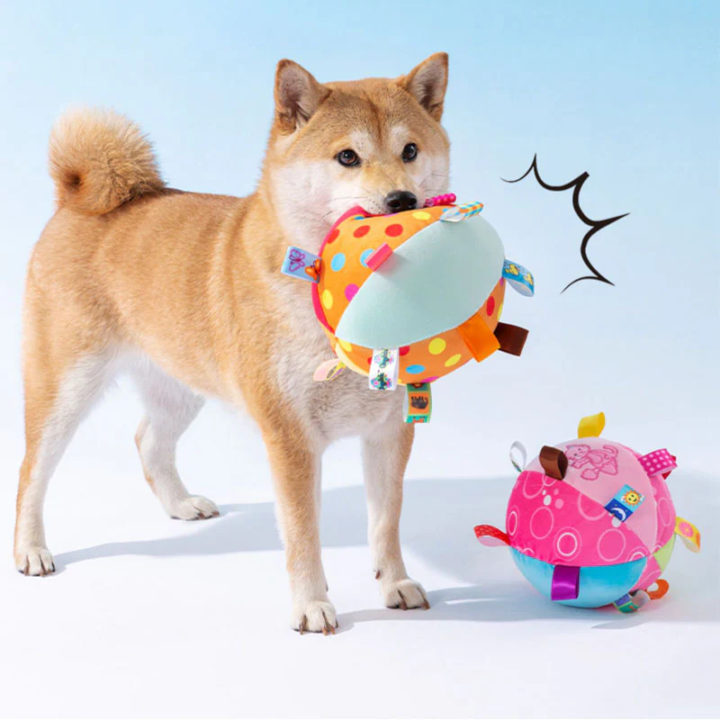 Cute Embroidered Squeaky Ball Interactive Dog Toys - Holidayae