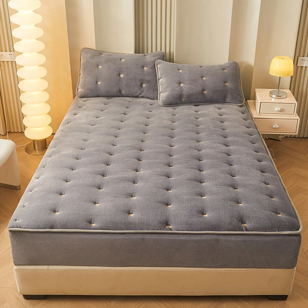 Soft Warm Quilted Fitted Sheet Mattress Cover - Holidayae