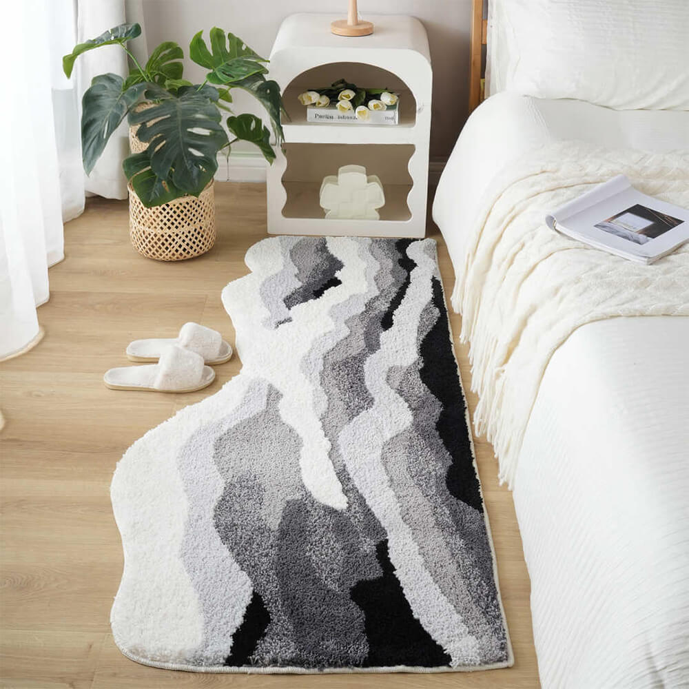 Hand-Tufted 3D Wave Pattern Carpet Luxury Textured Area Rug - Holidayae